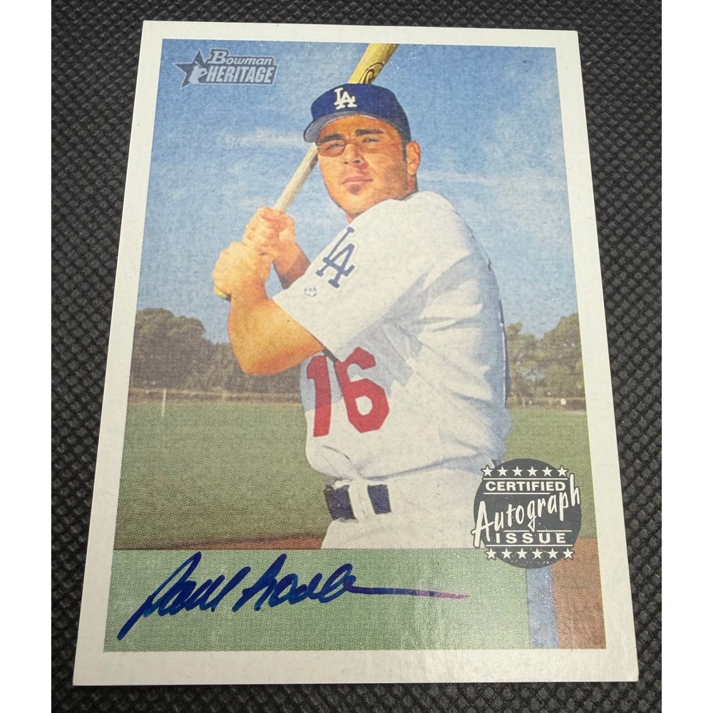2002 Bowman Heritage Paul Lo Duca Certified Autograph Card BHA-PL Dodgers Mint
